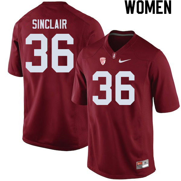 Women #36 Tristan Sinclair Stanford Cardinal College Football Jerseys Sale-Cardinal - Click Image to Close